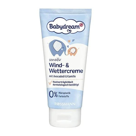 Babydream Baby Protective Cream with Avocado Oil & Chamomile - Natural, Vegan, Dermatologically Tested - 2.54 fl oz