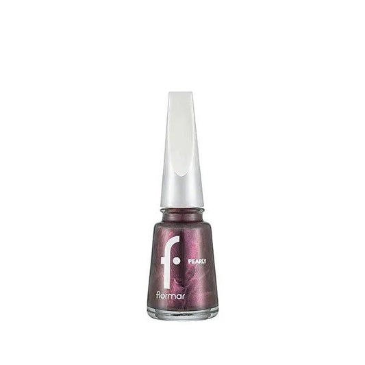 Flormar Pearly Nail Enamel PL418 Chrome Purple - Long Lasting Nail Polish with Pearly Finish