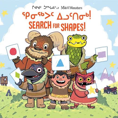 MIA and the Monsters Search for Shapes: Bilingual Inuktitut and English Edition - Board Book