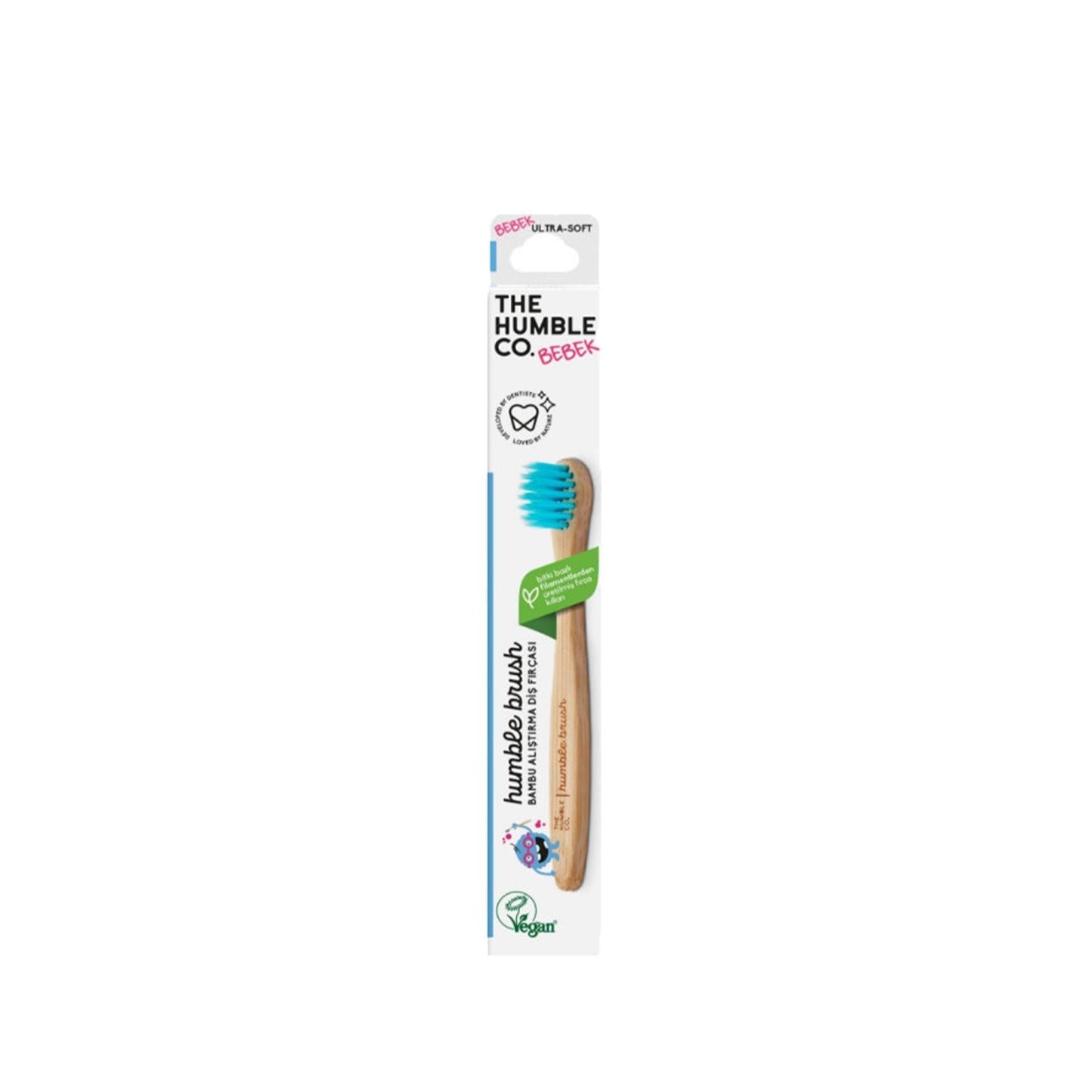 The Humble Co Baby Training Toothbrush - Eco-Friendly Bamboo Handle, Soft Bristles for Gentle Infant Oral Care