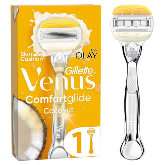 Gillette Venus ComfortGlide Olay Women's Razor - Moisturizing, 5-Blade Shaving System for Close Shave
