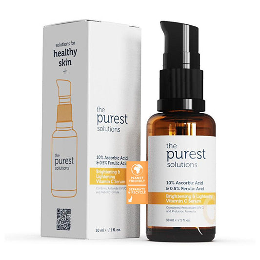 The Purest Solutions Vita-C Serum - 10% Vitamin C Anti-Aging Brightening Serum with Hyaluronic Acid and Ferulic Acid
