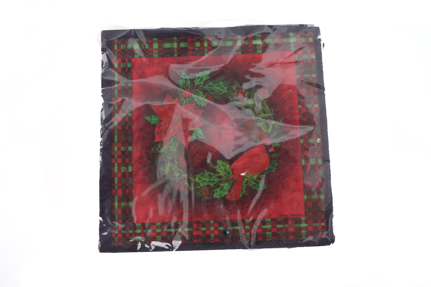 Beverage Napkin Christmas Wreath