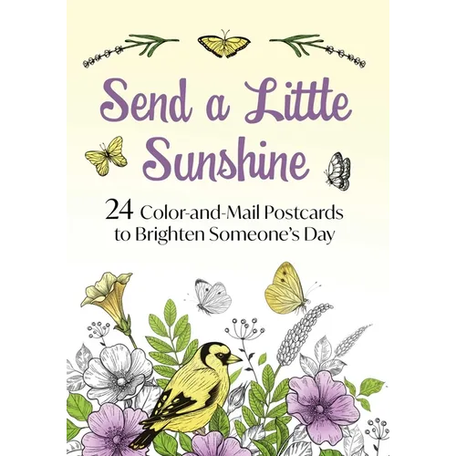 Send a Little Sunshine: 24 Color-And-Mail Postcards to Brighten Someone's Day - Hardcover