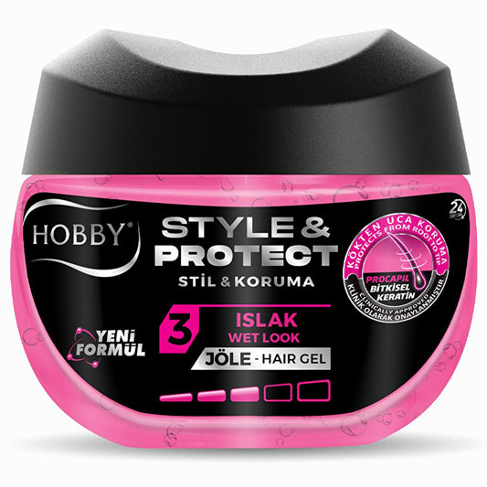 Hobby Style Hair Styling Gel with Procapil & Keratin - 13.53 fl oz, Eco-Friendly Packaging