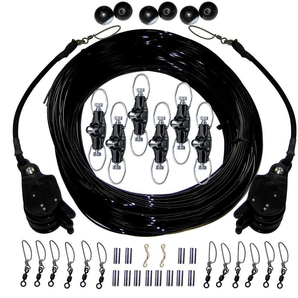Rupp Triple Rigging Kit W/Lok-Ups Nok-Outs - 460' Black Mono Cord