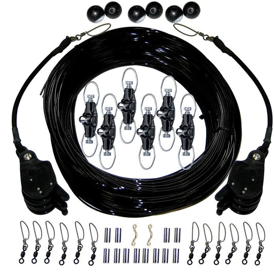Rupp Triple Rigging Kit W/Lok-Ups Nok-Outs - 460' Black Mono Cord
