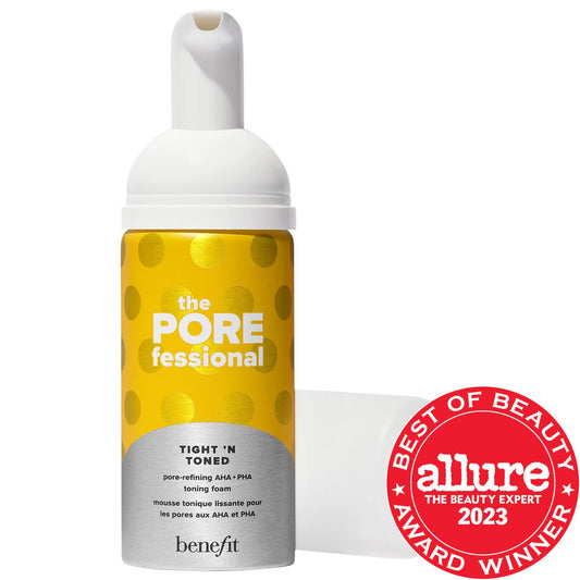 Benefit Cosmetics The POREfessional Tight 'n Toned Pore-Refining AHA+PHA Toner - Facial Toner for Minimized Pores, Gentle Exfoliation, Sensitive Skin Friendly