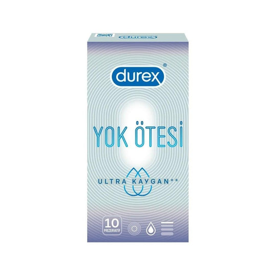 Durex Ultra Lubricated Condoms - Extra Thin, Natural Rubber Latex, 10 Count