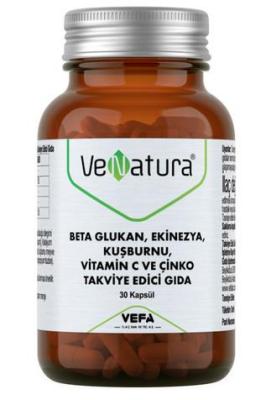 VeNatura Immune Support Supplement - Beta Glukan, Vitamin C, Zinc, Echinacea & Rosehip - 30 Capsules