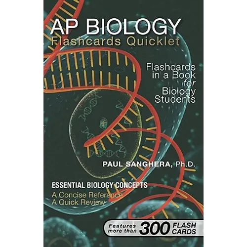 AP Biology Flashcard Quicklet: Flashcards in a Book for Biology Students - Paperback