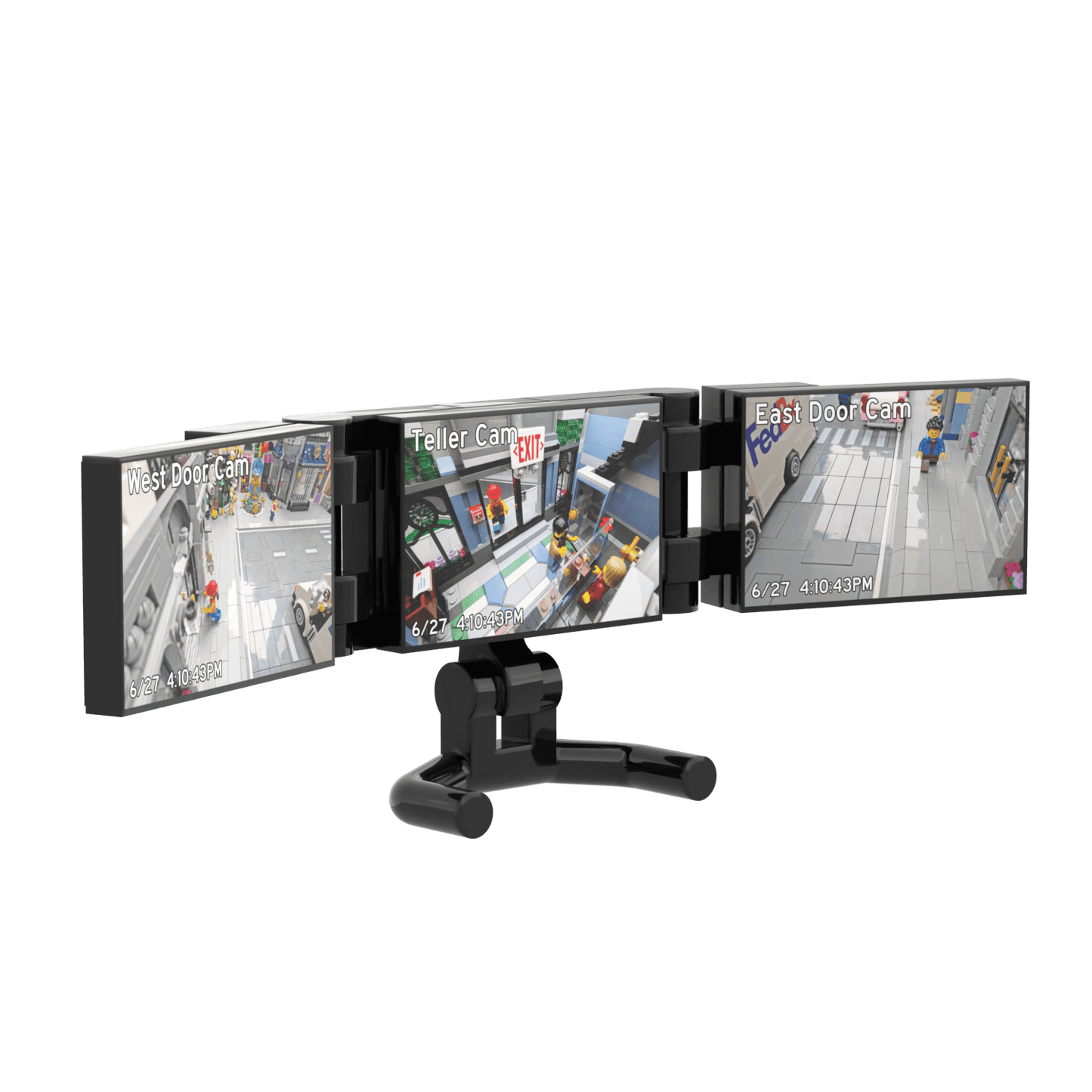 Security Monitors - Custom Printed Minifig Scale - Made using LEGO® bricks