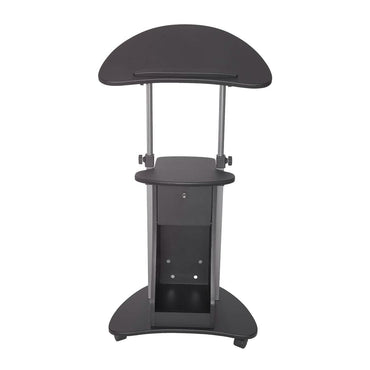 Sit-to-Stand Rolling Adjustable Laptop Cart with Storage