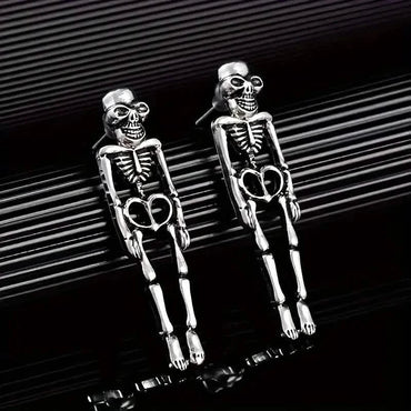 Skeleton Design Dangle Earrings