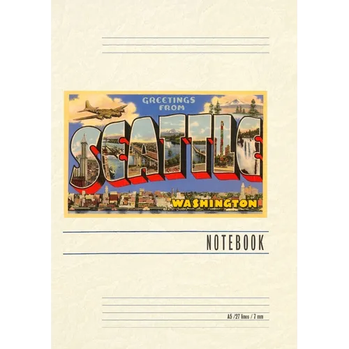 Vintage Lined Notebook Greetings from Seattle - Paperback