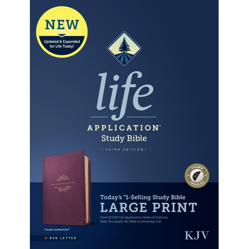 KJV Life Application Study Bible, Third Edition, Large Print (Leatherlike, Purple, Indexed, Red Letter) - Imitation Leather