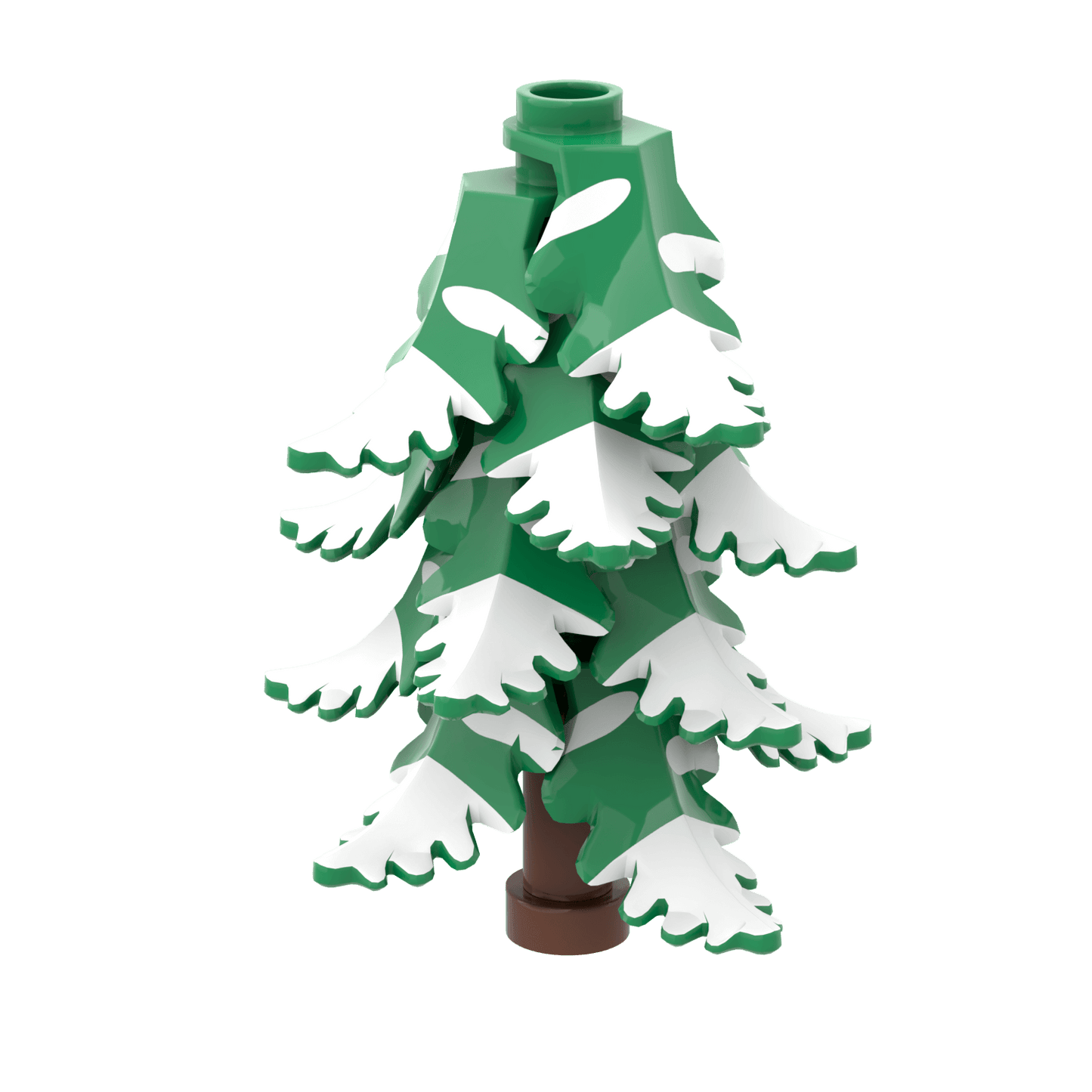 Green Plant Leaf - Covered Snow - Winter - Custom Printed - Made Using a LEGO® Part
