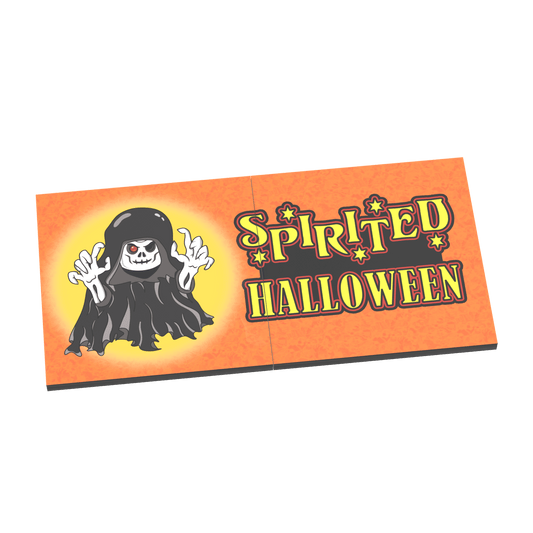 "Spirted Halloween" Store Billboard - Halloween - Custom Printed - Made Using LEGO ® Parts