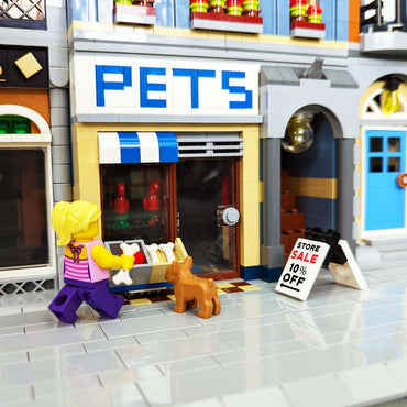 Store Sale Sign with Stand - Custom Printed 2 x 3 Tile - Made with LEGO® Parts