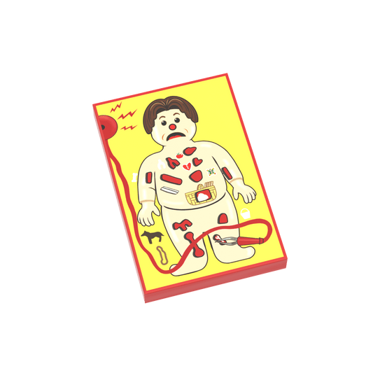 Surgery Board Game - Operation - Custom Printed - Made Using a LEGO® Tile