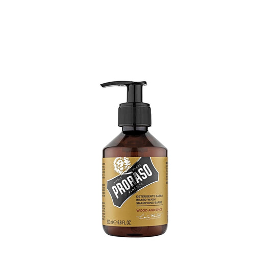 Proraso Wood Spice Beard Shampoo - 200ml, Nourishing Beard Care for Men