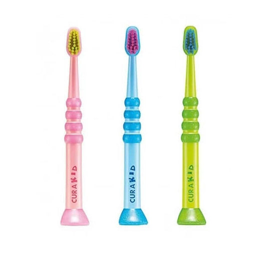 Curaprox Curakid Children's Toothbrush for Infants and Toddlers (0-3 Years) - Soft Bristles for Gentle Oral Care