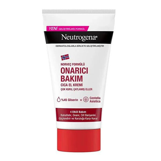 Neutrogena Cica Repair Hand Cream - Deeply Moisturizing for Dry, Cracked Hands | Norwegian Formula with Centella Asiatica, Fast Absorbing, 50ml