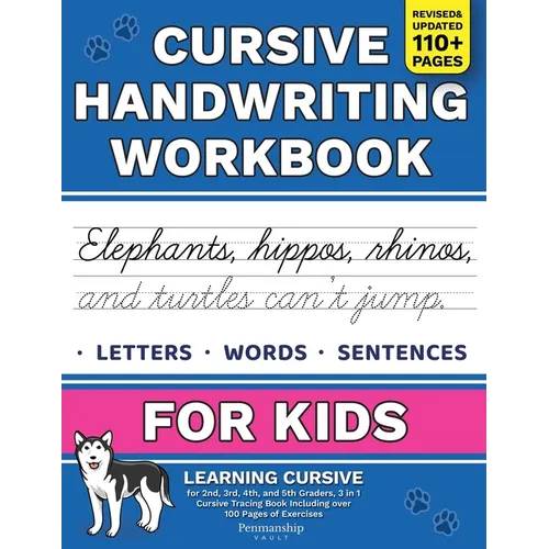 Cursive Handwriting Workbook for Kids: Learning Cursive for 2nd 3rd 4th and 5th Graders, 3 in 1 Cursive Tracing Book Including over 100 Pages of Exerc - Paperback