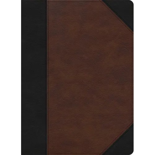 CSB Verse-By-Verse Reference Bible, Black/Brown Leathertouch - Imitation Leather