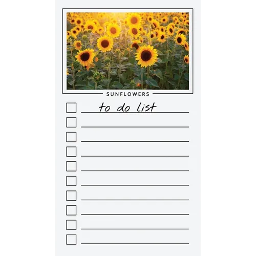 To Do List Notepad: Sunflowers, Checklist, Task Planner for Grocery Shopping, Planning, Organizing - Paperback