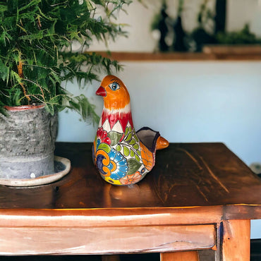 Talavera Dove Planter | Handmade Mexican Ceramic Bird Statue