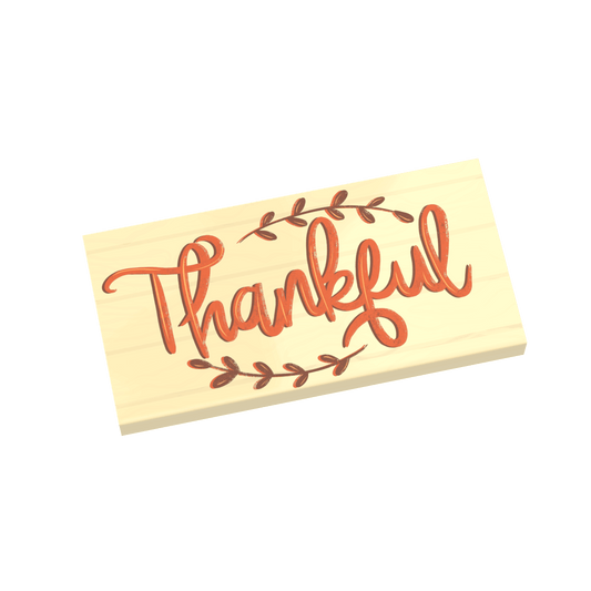 "Thankful" Sign - Fall Decor - Custom Printed 2x4 - Tile Made using LEGO® Parts
