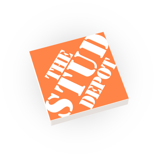 The Stud Depot Sign - Custom Printed Using a LEGO® Part (2x2 Tile)