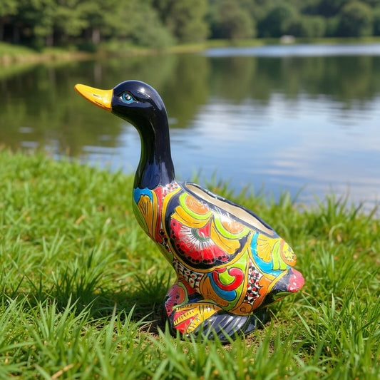 Talavera Duck Planter | Colorful Hand-Painted Mexican Ceramic Art