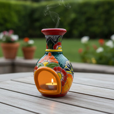 Handmade Talavera Chimney | Vibrant Mexican Ceramic Decor