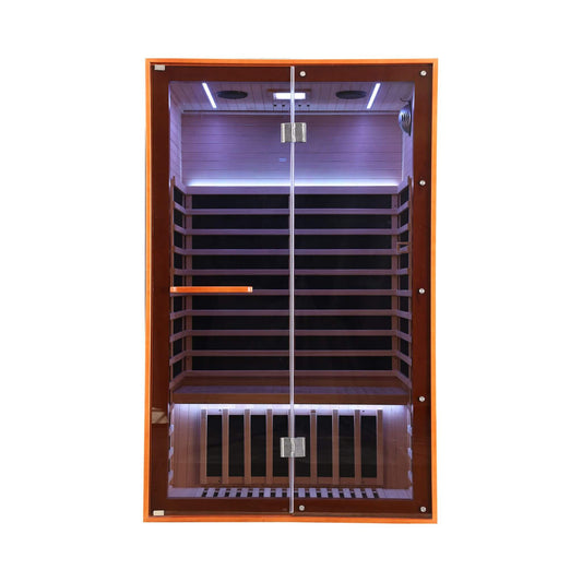 Thermora Fontaine 2-Person Luxury Canadian Hemlock Infrared Sauna With Glass Front (SAK97216)