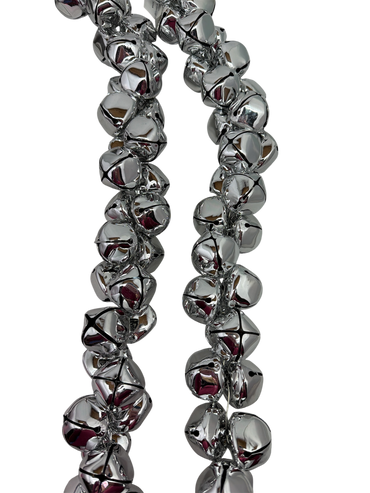 70 Inch Metal Jingle Bell Garland - Silver