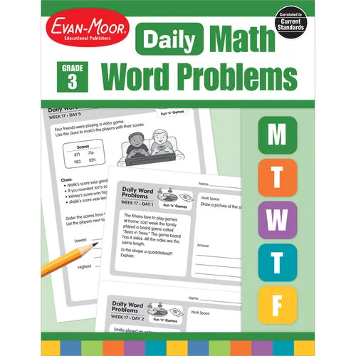 Daily Word Problems Math, Grade 3 Teacher Edition - Paperback