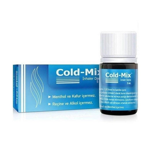 Cold-Mix Inhaler Drops for Congestion Relief - Natural Nasal Decongestant with Eucalyptus Oil