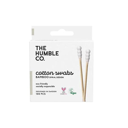 Humble Swabs: Eco-Friendly Bamboo Cotton Swabs - Biodegradable, Plastic-Free, Recyclable - 100 Count Pack