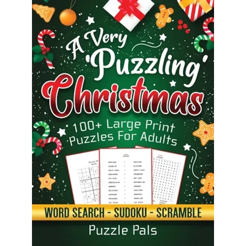 A Very Puzzling Christmas: 100+ Large Print Puzzles For Adults - Hardcover