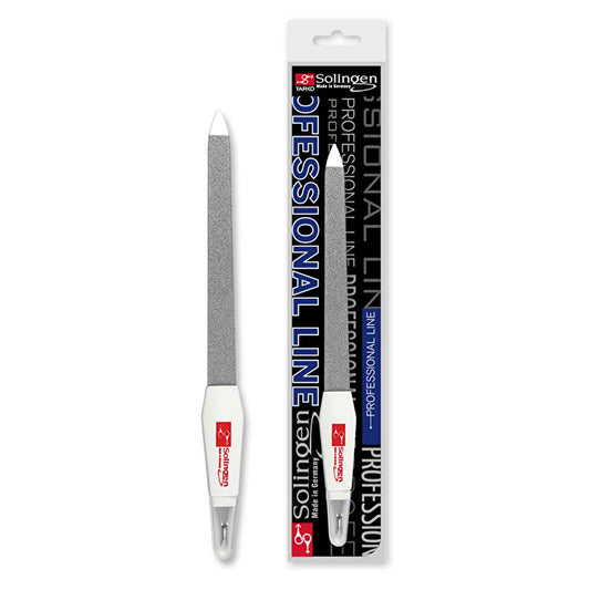 Solingen Nail Care Tool - Double-Sided Cuticle Pusher & Nail File for Professional Grooming at Home