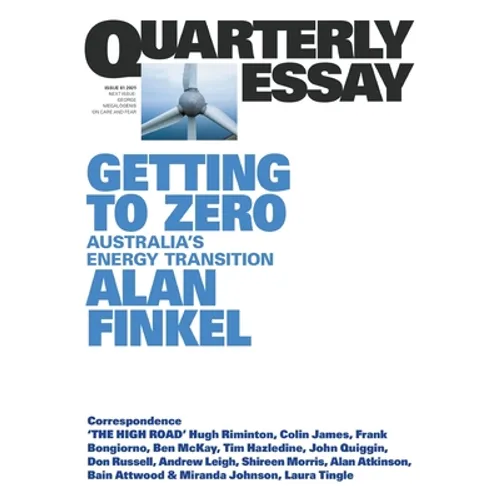 Getting to Zero: Australia's Energy Transition: QE81 - Paperback