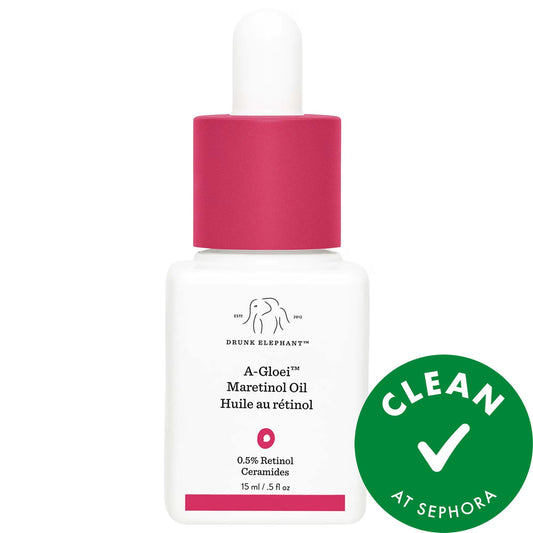 Drunk Elephant Mini A-Gloei Marula + Retinol Oil - Anti-Aging Vegan Face Oil for Uneven Skin Tone & Fine Lines