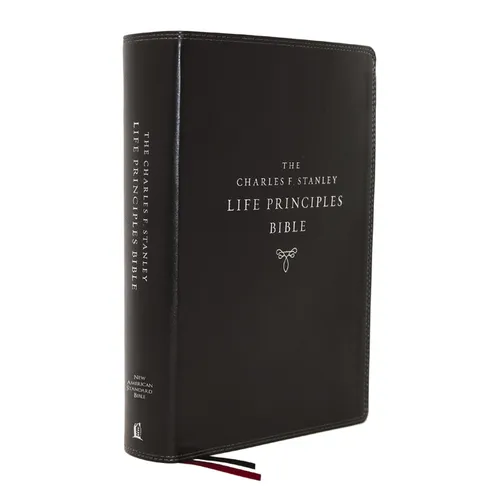 Nasb, Charles F. Stanley Life Principles Bible, 2nd Edition, Leathersoft, Black, Thumb Indexed, Comfort Print: Holy Bible, New American Standard Bible - Imitation Leather