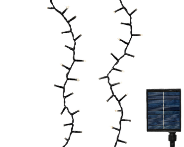 Solar String Lights - 500 LED - 8 function Twinkle - Warm White - 36 Feet Long
