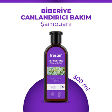 Tresan Rosemary Shampoo for Oily Hair - Nourishing, Gluten-Free, Paraben-Free, Daily Use - 10.14 fl oz