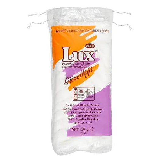 Lux Pamuk Cotton Pads for Gentle Makeup Removal & Skincare - Soft, Effective, 50g