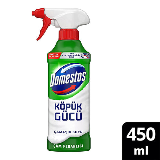 Domestos Foam Bleach - Reversible Bottle, Pine Fragrance, 15.22 fl oz - Effective Deep Hygiene Cleaning Solution