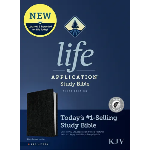 KJV Life Application Study Bible, Third Edition (Bonded Leather, Black, Indexed, Red Letter) - Bonded Leather
